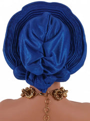 2025 New African Headtie Turban Nigeria Auto Gele Head Wraps Auto Gele Women's Turban Cap Wedding Geles Muslim Head Wraps Bonnet