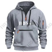 2024 Autumn/Winter new digital printed men's casual sports zipper hooded long-sleeved European size hoodie pullover