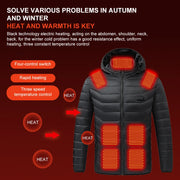 21 Areas Heated Jacket Men USB Electric Heating Jacket Winter Motorcycle Thermal Jacket Heatable Cotton Coat for Outdoor