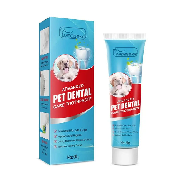 60g Pet Toothpaste Cat Dog Fresh Breath Toothpaste Cleaning Tartar Pet Edible Products Care Deodorant Dog Plaque Oral Tooth R2J5