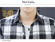 Long sleeve Shirts Men's Plaid Trendy Brand New Autumn and Winter Fleece-lined Korean Style Loose Casual Shirt Hong Kong Style Clothes