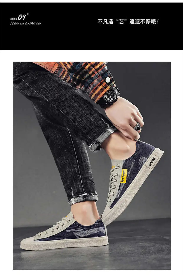 Number 40 Denim Man Fashion Sneakers Casual Fashion Men White Sneakers Shoes Sport Vzuttya Comfortable High Brand Model