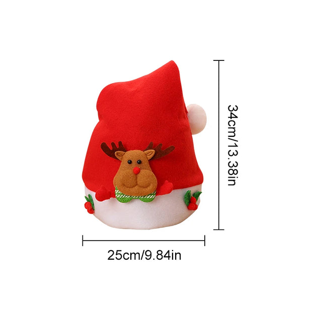 1Pc Kids Christmas Hats Santa Claus Snowman ElK Pattern Xmas Hat Cap for New Year Party Festival Decoration Cosplay Accessories