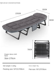 GUIG Lunch Break Rollaway Bed Mattress One Single Appliance Simple Portable Office Nap Camp Bed Multi-functional Recliner