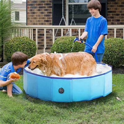 Folding and Convenient Pet Dog Care Bathtub, Outdoor Water Play, Cleaning Pool, Foldable Storage, 100x30 cm