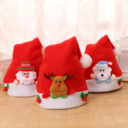 1Pc Kids Christmas Hats Santa Claus Snowman ElK Pattern Xmas Hat Cap for New Year Party Festival Decoration Cosplay Accessories