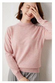 New Knitting Pullover Sweater Long Sleeve Bottom Shirt Slim Turtleneck Sweaters Autumn Winter Soft Blouse Jumpers For Women 2024