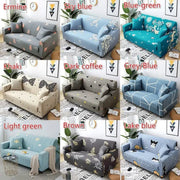 New 24 Colors 1/2/3/4 Seaters Flower Leaves Printed Slipcovers Sectional Elastic Stretch Sofa Cushion Cover for Living Room Couch Cover L Shape Armchair Sofa Protector Cover Living Room Furniture