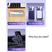 For Magsafe Magnetic Wireless Charging Case for Iphone 14 plus 13 12 11 Pro Max Luxury Transparent Silicone Lens Protector Cover