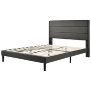 Linen Bed Frame With Slatted Frame