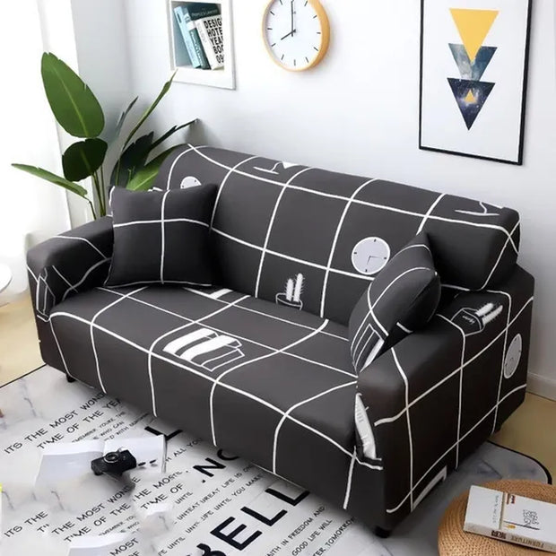 New 24 Colors 1/2/3/4 Seaters Flower Leaves Printed Slipcovers Sectional Elastic Stretch Sofa Cushion Cover for Living Room Couch Cover L Shape Armchair Sofa Protector Cover Living Room Furniture
