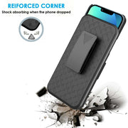 for Iphone 13 13 Mini 13 Pro 13 Pro Max Case, [Heavy Duty] Armor Shockproof [Swivel Belt Clip] Holster [Kickstand] Combo Rugged Cover Case -Black