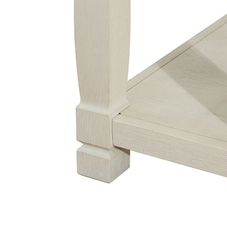 Light Brown MDF Top And White Oak Drawer Living Room Side Table