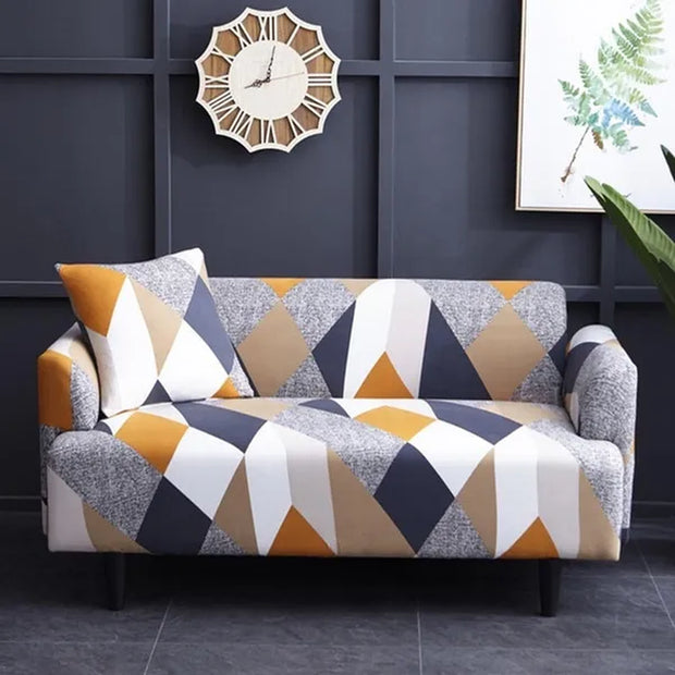 New 24 Colors 1/2/3/4 Seaters Flower Leaves Printed Slipcovers Sectional Elastic Stretch Sofa Cushion Cover for Living Room Couch Cover L Shape Armchair Sofa Protector Cover Living Room Furniture