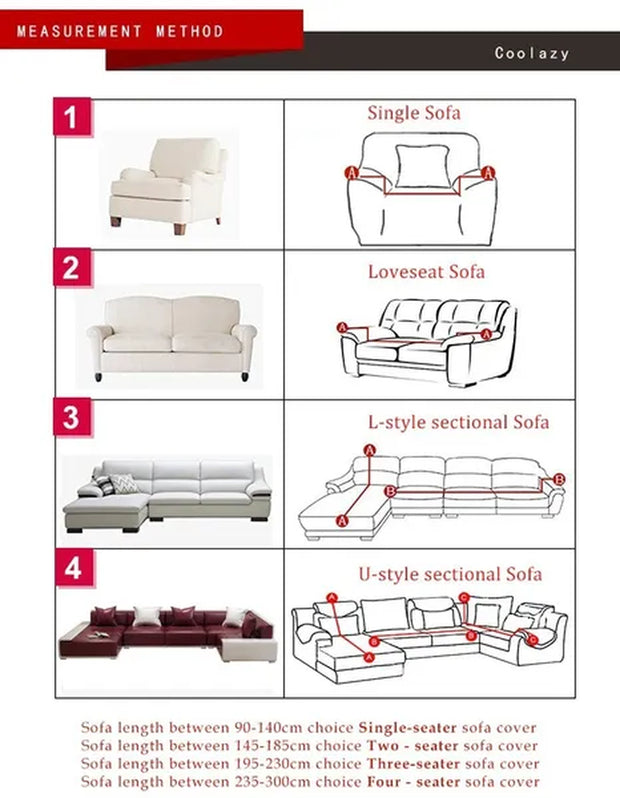 New 24 Colors 1/2/3/4 Seaters Flower Leaves Printed Slipcovers Sectional Elastic Stretch Sofa Cushion Cover for Living Room Couch Cover L Shape Armchair Sofa Protector Cover Living Room Furniture